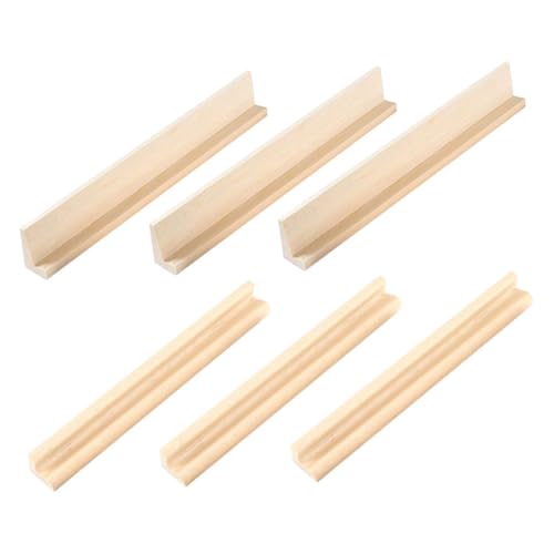 BRIGHTFUFU 6Stücke Holz Domino Racks Stabiler Halter für Dominosteine DIY Buchstabenständer für Kreative Projekte und Spiele Perfekter Tischhalter für Heim und Büro von BRIGHTFUFU