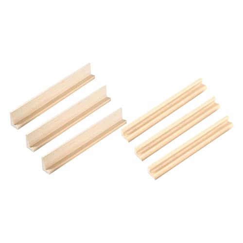 BRIGHTFUFU 6Stücke Teiliges Holz Domino Racks Für DIY Projekte Stabiler Domino Halter Mit Glatten Kanten Für Senioren Vielseitig Einsetzbar Spielkartenhalter Aus Natürlichem von BRIGHTFUFU