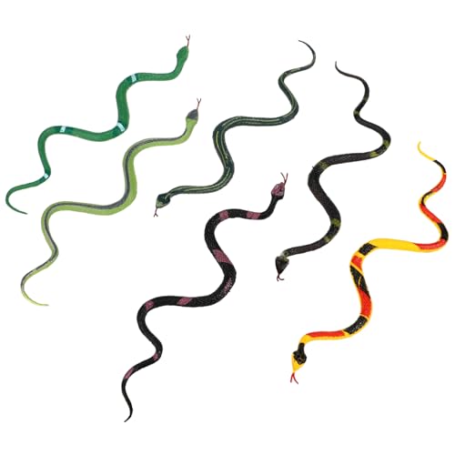 BRIGHTFUFU 6er Set Realistische Fake Schlangen Tricky Snake Props Für Halloween Dekoration Garten Pranks Und Reptilien Tierfiguren Ideal Für Streiche Und Party Deko von BRIGHTFUFU