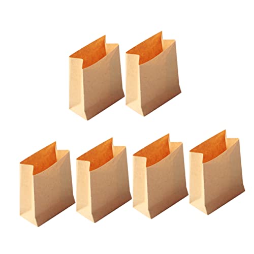 BRIGHTFUFU 6pcs Mini House Candies Packsackpapierpapier -wickelbeutel Mini -papiertütenmodell von BRIGHTFUFU