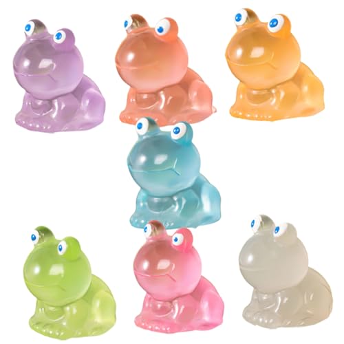 BRIGHTFUFU 7 Stück Froschfiguren aus Harz bürodeko Dekoration Schlafzimmer Bedroom Decoration Wasserspielzeug Mini-Enten Bob Zu basteln bastelset Harzfrosch für Wohndekoration Tischdekoration BRIGHTFUFU 7 Stück Froschfiguren aus Harz bürodeko Dekoration Schlafzimmer Bedroom Decoration Wasserspielzeug Mini-Enten Bob Zu basteln bastelset Harzfrosch für Wohndekoration Tischdekoration von BRIGHTFUFU