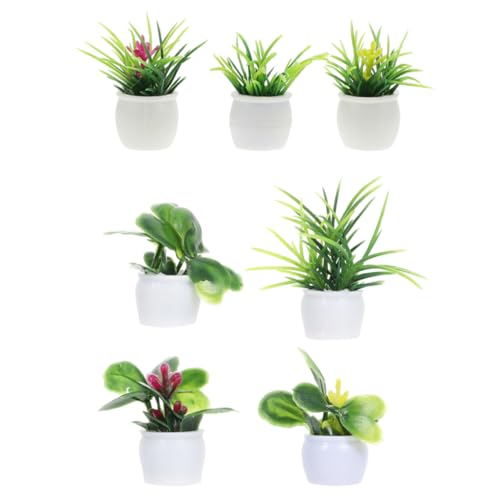 BRIGHTFUFU Puppenhaus Mini Topfpflanzen 7 Stück Miniatur Gefälschte Topfpflanze BRIGHTFUFU Puppenhaus Mini Topfpflanzen 7 Stück Miniatur Gefälschte Topfpflanze von BRIGHTFUFU