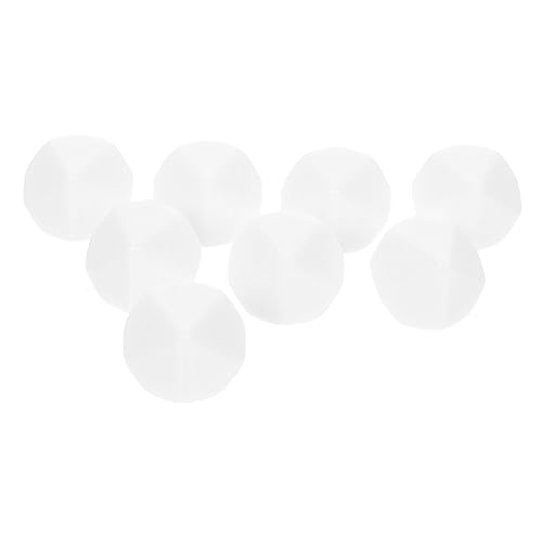 BRIGHTFUFU 8 Stück Leere Würfel Glatte Würfel Jumbo Spiel Würfel Zum Basteln Attrappen Selbstgemachte Würfel Maßgefertigte Würfel Requisiten Lehren Acryl Weiß von BRIGHTFUFU