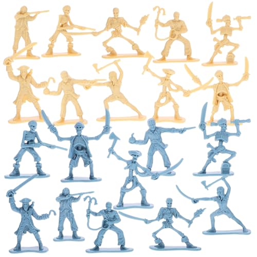 BRIGHTFUFU 80 Stück Mini Piraten Soldaten Modell Teiliges Set Miniatur Figuren für Rollenspiele und Sandtisch Dekoration Leicht Tragbar für Erwachsene von BRIGHTFUFU