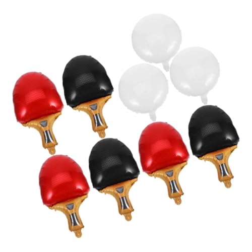 BRIGHTFUFU 9 Stück Tischtennis-Ballon Partyzubehör zum Thema Tennis Sportdekorationen für Partys Tennisschläger Dekoration Sportballons für Party Karnevalspartydekorationen Aluminiumfolie von BRIGHTFUFU