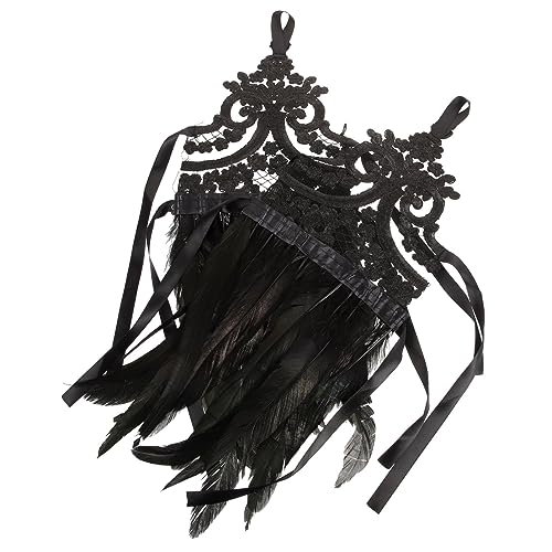 BRIGHTFUFU 1 Paar Cosplay-handschuhe Armstulpen Für Dünne Haut Halloween-partyhandschuhe Für Damen Dekorative Spitze Und Feder Elastisch Bequem Und Robust BRIGHTFUFU 1 Paar Cosplay-handschuhe Armstulpen Für Dünne Haut Halloween-partyhandschuhe Für Damen Dekorative Spitze Und Feder Elastisch Bequem Und Robust von BRIGHTFUFU