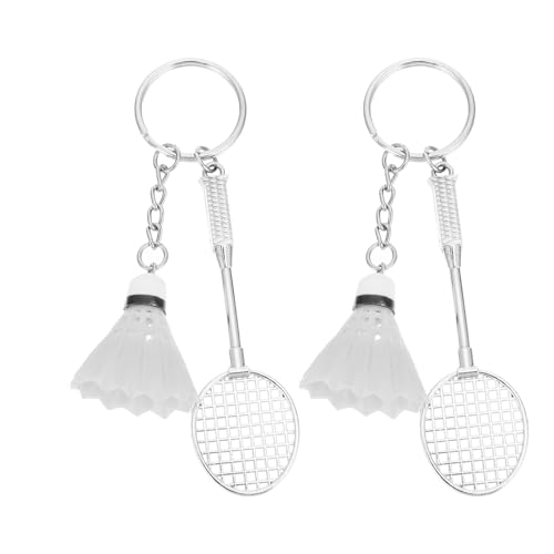 BRIGHTFUFU Badminton-Schlüsselanhänger, Spiele, Schlüsselanhänger, Partyzubehör, Sport-Souvenirs, Tennisgeschenk, 2 Stück von BRIGHTFUFU