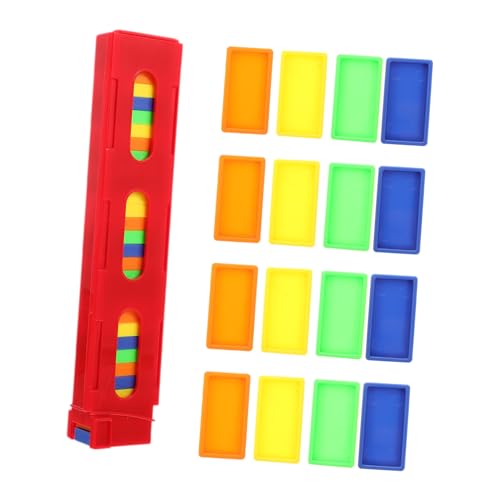 BRIGHTFUFU Bunte Dominosteine Domino Rennspielzeug für Frühe Bildung Kreative Fördert Hand Auge Koordination und Farberkennung Geeignet für Spielerisches Lernen Zufällige Zufällige Farbe von BRIGHTFUFU