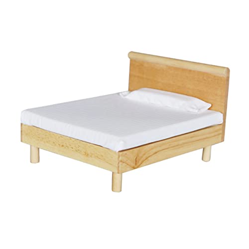 BRIGHTFUFU Eichen Mini Doppelbett Für Puppenhaus Modernes Holzspielzeug Miniaturbett Zubehör Für Rollenspiele Geeignet Für Kinderzimmer Puppenhausbett Zubehör BRIGHTFUFU Eichen Mini Doppelbett Für Puppenhaus Modernes Holzspielzeug Miniaturbett Zubehör Für Rollenspiele Geeignet Für Kinderzimmer Puppenhausbett Zubehör von BRIGHTFUFU
