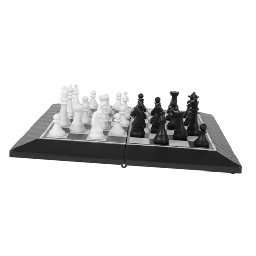 BRIGHTFUFU Faltbares Schachbrett aus Robustem PP Material rutschfest Platzsparend und Kompakt Tragbares Schachspiel für Erwachsene für Reisen und Zuhause von BRIGHTFUFU