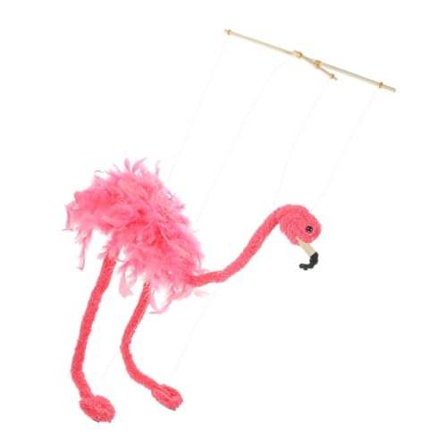 BRIGHTFUFU Flamingo Marionette Handpuppe Tier für Interaktive Bühnenshows Kreative Puppenspiele für Erwachsene Leuchtendes Design für Fröhliche von BRIGHTFUFU