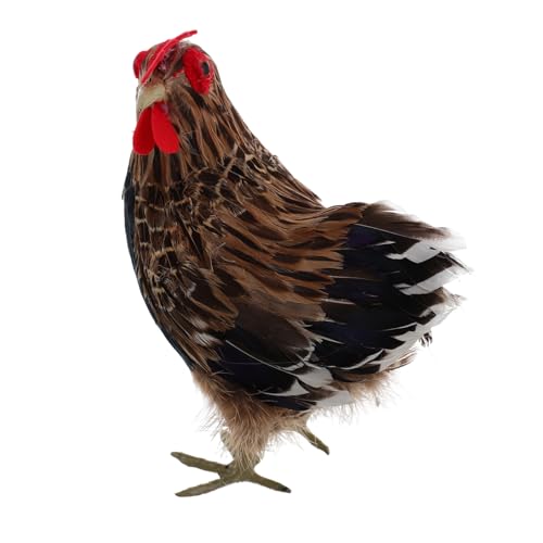 BRIGHTFUFU Gartenskulptur-Dekoration Realistisches Huhn Ostern Vogelnest-Ornamente Osterparty- Für Jungen Und Mädchen von BRIGHTFUFU