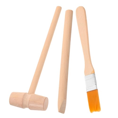 BRIGHTFUFU Grabset aus Holz mit Hammer Meißel und Pinsel Pädagogisches Ausgrabungswerkzeug für Kreative Archäologie Fördert Hand Auge Koordination und Praktisches Lernen bei Jungen und BRIGHTFUFU Grabset aus Holz mit Hammer Meißel und Pinsel Pädagogisches Ausgrabungswerkzeug für Kreative Archäologie Fördert Hand Auge Koordination und Praktisches Lernen bei Jungen und von BRIGHTFUFU
