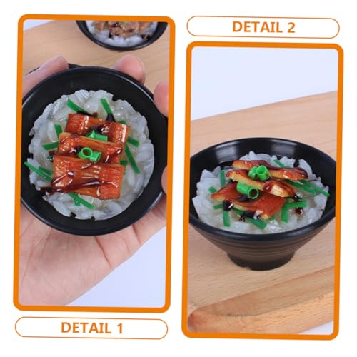 BRIGHTFUFU Großer Realistisch Gestalteter Schlüsselanhänger Imitation Bibimbap Schüssel Anhänger Mini Dekoration für Taschen und Schlüsselbund von BRIGHTFUFU