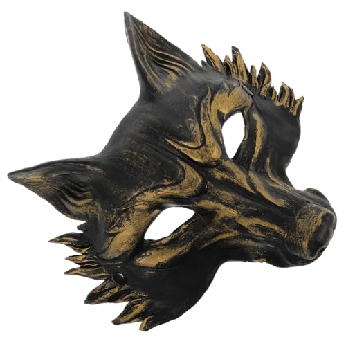 BRIGHTFUFU Halloween Halbgesichts Fuchsmasken PU Schaum Realistische Tiermaske für Kostümparty Cosplay Karneval Schwarze Goldakzente Auffälliges Party Accessoire Zufällige Zufällige Farbe BRIGHTFUFU Halloween Halbgesichts Fuchsmasken PU Schaum Realistische Tiermaske für Kostümparty Cosplay Karneval Schwarze Goldakzente Auffälliges Party Accessoire Zufällige Zufällige Farbe von BRIGHTFUFU