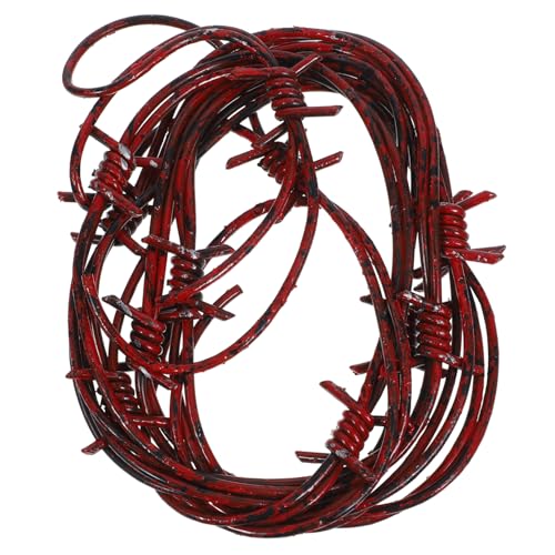 BRIGHTFUFU Halloween-Spukhaus-Requisiten Tür Gefälschter verrosteter Stacheldraht Halloween Dekoration Halloween Party weihnachtsdeko Stacheldraht Leute gefälschte Stacheldrähte PVC BRIGHTFUFU Halloween-Spukhaus-Requisiten Tür Gefälschter verrosteter Stacheldraht Halloween Dekoration Halloween Party weihnachtsdeko Stacheldraht Leute gefälschte Stacheldrähte PVC von BRIGHTFUFU
