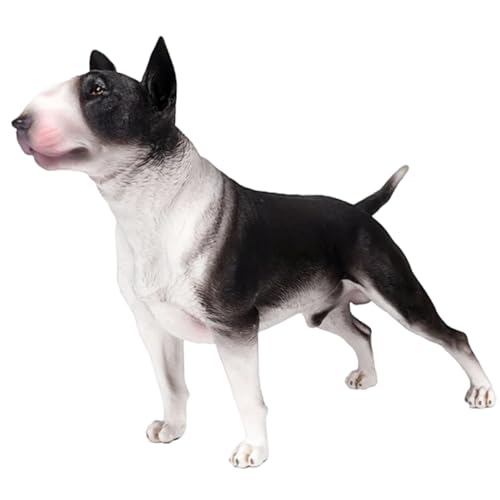 BRIGHTFUFU Handgefertigtes Bull Terrier Modell Stehende Hundefigur Aus Realistische Nachbildung Eines Bull Terriers Perfekt Als Deko Oder Für Hundeliebhaber Schwarze Farbe von BRIGHTFUFU