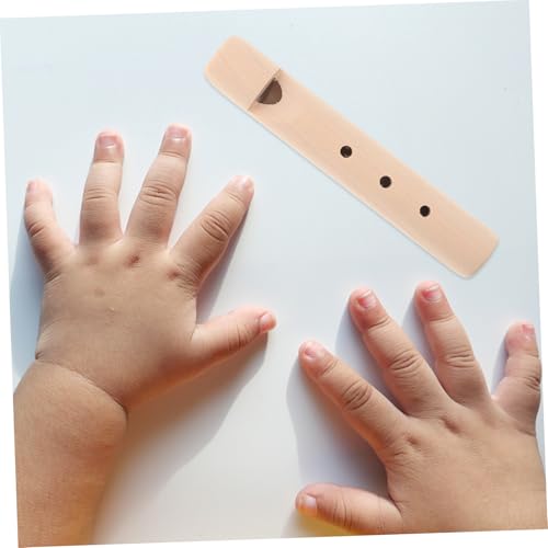 BRIGHTFUFU Holzflöte DREI Loch Mini Flöte Orff Instrument DIY Bemalbar Musikinstrument Pädagogisch für Früherziehung und Rhythmusentwicklung aus Sicherem Holz von BRIGHTFUFU