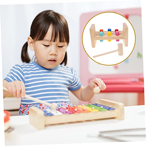 BRIGHTFUFU Holzklopfspielzeug Buntes Lernspielzeug für Kleinkinder Motorisches Farbenerkennungs und Koordinationstraining Sicher Lackiertes Montessori Hammerspiel für Frühe Bildung BRIGHTFUFU Holzklopfspielzeug Buntes Lernspielzeug für Kleinkinder Motorisches Farbenerkennungs und Koordinationstraining Sicher Lackiertes Montessori Hammerspiel für Frühe Bildung von BRIGHTFUFU