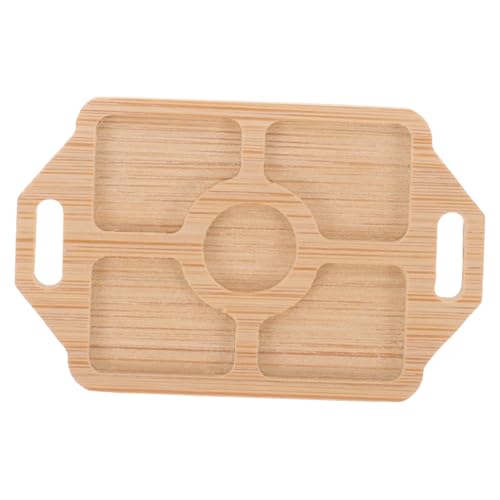 BRIGHTFUFU Holzlagerschale Puppenhaus Miniaturen Lebensmittelschale Holz Toast Tablett Modell von BRIGHTFUFU