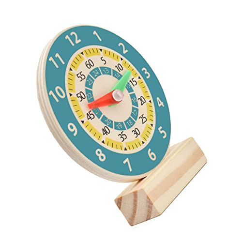 BRIGHTFUFU Holzspielzeug Uhr für Pädagogisches Lernspielzeug Denkfähigkeiten und Zeitverständnisses Buntes Modell für Kindergarten und Vorschule von BRIGHTFUFU