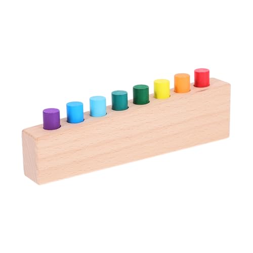 BRIGHTFUFU Holzspielzeug für Montessori Sinnesspielzeug Farben und Hand Augen Koordination Lernspielzeug für Kleinkinder Langlebig und Sicher Perfektes von BRIGHTFUFU