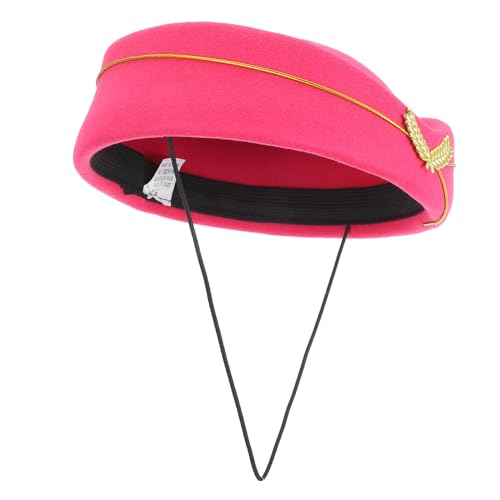 BRIGHTFUFU Hostess Flugbegleiterin Uniform Rosy Party Halloween für Cap Hut Stewardess Cosplay Kostüm Air Flugbegleiterzubehör Zubehör BRIGHTFUFU Hostess Flugbegleiterin Uniform Rosy Party Halloween für Cap Hut Stewardess Cosplay Kostüm Air Flugbegleiterzubehör Zubehör von BRIGHTFUFU