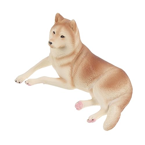 BRIGHTFUFU Hundefiguren von Kinder Welpenstatue Realistische Hundefigurmodell Zubehör Schmücken Gefälschte Simulationshund Plastikmodell für Partygeschenke Hundefigur Spielzeugfigur von BRIGHTFUFU