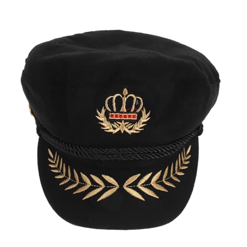 BRIGHTFUFU Kapitänsmütze, Kapitäns-cosplay-mütze, Vintage-kapitänsmütze, Schirmmütze, Kostüm-hut-zubehör BRIGHTFUFU Kapitänsmütze, Kapitäns-cosplay-mütze, Vintage-kapitänsmütze, Schirmmütze, Kostüm-hut-zubehör von BRIGHTFUFU