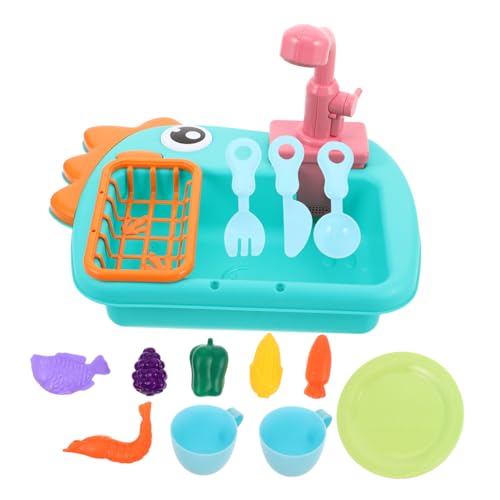 BRIGHTFUFU Kinderküche Spülbecken Spielset mit Fließendem Wasser Realistischer Geschirrspüler für Kleinkinder Wasserspielzeug mit Authentischem Wasserkreislauf Küchenzubehör Rollenspiel BRIGHTFUFU Kinderküche Spülbecken Spielset mit Fließendem Wasser Realistischer Geschirrspüler für Kleinkinder Wasserspielzeug mit Authentischem Wasserkreislauf Küchenzubehör Rollenspiel von BRIGHTFUFU