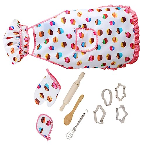 BRIGHTFUFU Kinderküchen Kostümset Teilig mit Schürze und Kochmütze Kreatives Rollenspiel für Mädchen Sicheres Material Fördert Fantasie und Hand Auge Koordination BRIGHTFUFU Kinderküchen Kostümset Teilig mit Schürze und Kochmütze Kreatives Rollenspiel für Mädchen Sicheres Material Fördert Fantasie und Hand Auge Koordination von BRIGHTFUFU