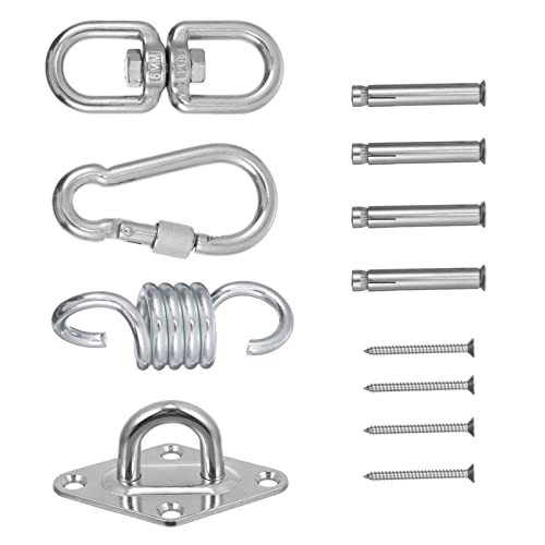 BRIGHTFUFU Kleiderbügel Set Für Hängesessel Schaukelhaken Mit Drehwirbel Und Dübel Für Outdoor Indoor Stabile Aufhängung Für Hängesessel Und Yoga Schaukel Drehbar BRIGHTFUFU Kleiderbügel Set Für Hängesessel Schaukelhaken Mit Drehwirbel Und Dübel Für Outdoor Indoor Stabile Aufhängung Für Hängesessel Und Yoga Schaukel Drehbar von BRIGHTFUFU