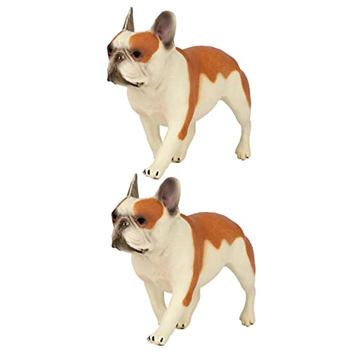BRIGHTFUFU Deko Hund Kleine Hund Figur Dekoration Stehender Welpe Modell Cartoon Hund Kunstvolle Haustier Dekoration Für Zuhause Plastische Hund Figuren Für Den Schreibtisch Geburtstagsgeschenk Hund von BRIGHTFUFU