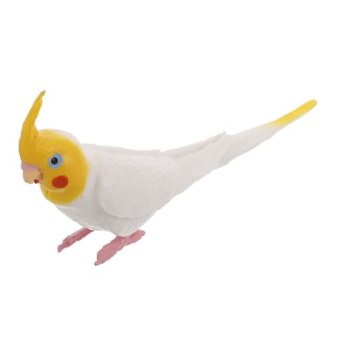 BRIGHTFUFU Dekorative Papagei Figurine Realistische Statue Für Garten Und Wohnraum Hochwertige Nachbildung Eines Nymphensittichs Tierfigur Für Vogel-Dekoration von BRIGHTFUFU