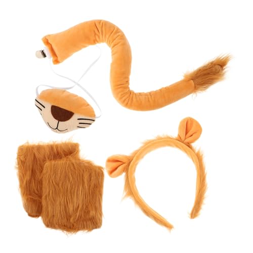 BRIGHTFUFU Löwenkostüm Party Kopfschmuck und Tierisches Cosplay Zubehör für Geburtstagsfeiern Festivals und Karneval Leichtes und Tragbares Tierkostüm Accessoire von BRIGHTFUFU