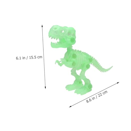 BRIGHTFUFU Luminous Dinosaurier Skelett DIY Nachtlicht Bastelset mit Schraubenzieher Leuchtende Dinosaurier Modelle als Partygeschenk und Lernspielzeug Leicht Tragbar Sicher und Robust von BRIGHTFUFU