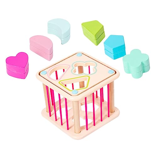 BRIGHTFUFU Lustiges Holz Für Sensorischer Formsortierer Mit Spiegel Und Saugnäpfen Fördert Feinmotorik Und Kreativität Ideales Kleinkindspielzeug Für Drinnen Und Draußen von BRIGHTFUFU