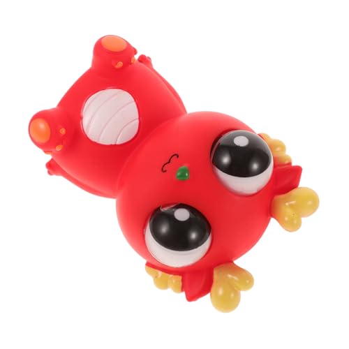 BRIGHTFUFU Lustiges Stressspielzeug mit Herauspoppenden Augen Roter Großer Squeeze Drache Kompaktes Novelty Stress Toy für Erwachsene und Prank Gadget für Stressabbau und Unterhaltung von BRIGHTFUFU