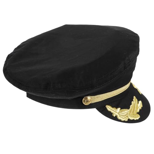 BRIGHTFUFU Marinemütze Piratenhüte Accessoire Partyhüte Kapitänshut Für Damen Für Cosplay Kapitänskostüm Junggesellinnenabschied Yachtkapitänshut Mariners Hat Krempe Hat Stoff von BRIGHTFUFU