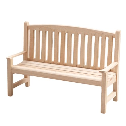 BRIGHTFUFU Maßstab Unbemalt Stabiles Langlebiges Material Kreativer Garten Deko Stuhl für Puppenhaus und Miniatur Miniaturmöbel Accessoire von BRIGHTFUFU