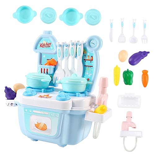 BRIGHTFUFU Mini Küchen Spielset Für 1 Set Mit Kochbank Und Zubehör Rollenspiel Für Kleinkinder Blaue Farbe Küchen Für Kreatives BRIGHTFUFU Mini Küchen Spielset Für 1 Set Mit Kochbank Und Zubehör Rollenspiel Für Kleinkinder Blaue Farbe Küchen Für Kreatives von BRIGHTFUFU