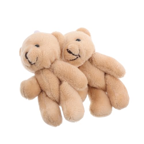 BRIGHTFUFU Mini Plüsch Bären Für Puppenhaus Realistische Weiche Kuscheltiere Süße Schlüsselanhänger Für DIY Bastelprojekte Hochzeiten Und Weihnachtsfeiern von BRIGHTFUFU