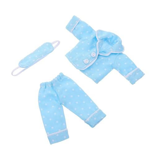 BRIGHTFUFU Mini Puppen Schlafanzug aus Baumwolle Vielseitiges Bekleidungsset für Bjd Puppen Komfortable Schlafanzüge und Freizeitkleidung Geeignet für DIY Puppenkleidung und Casual Play von BRIGHTFUFU
