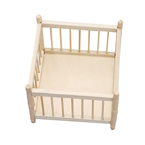 BRIGHTFUFU Mini Puppenbett Mini Babybett Für Puppenhaus Heimdekoration Puppenmöbel Geeignet Für Kinderzimmer Detailgetreues Modell BRIGHTFUFU Mini Puppenbett Mini Babybett Für Puppenhaus Heimdekoration Puppenmöbel Geeignet Für Kinderzimmer Detailgetreues Modell von BRIGHTFUFU