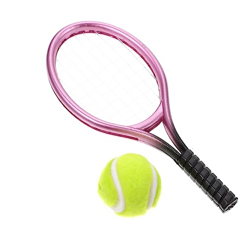 BRIGHTFUFU Mini Tennis Schläger Und Tennis Modell Mini Ornament Für Fotorequisiten Für Puppenstuben Und Kreative Dekoration von BRIGHTFUFU