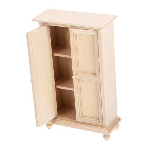 BRIGHTFUFU Mini-doppeltürschrank, Puppenhausmöbel, Holzschrank, Modell, Winzige Möbel BRIGHTFUFU Mini-doppeltürschrank, Puppenhausmöbel, Holzschrank, Modell, Winzige Möbel von BRIGHTFUFU