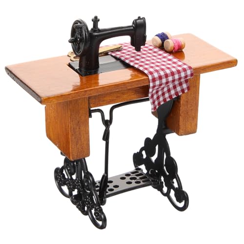 BRIGHTFUFU Mini Nähmaschine Im Retro-Stil Puppenhaus Möbel Handliche Spielzeug-nähmaschine Für Kreative Dekoration Und Mikrolandschaft Geeignet Für Und Fotografie von BRIGHTFUFU