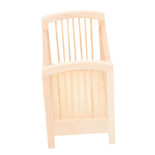 BRIGHTFUFU Miniatur Holz Babybett Modell Puppenhaus Zubehör Schlafzimmer Dekoration für Kinderzimmer Fotorequisite Multipurpose von BRIGHTFUFU