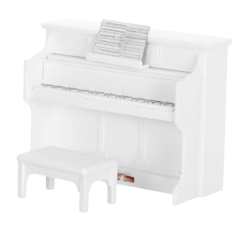 BRIGHTFUFU Miniatur Klavier mit Hocker für Puppenhaus Dekoration Weißes Klavier Hocker für Miniatur Szenen und Sammler Hochwertige Verarbeitung Design BRIGHTFUFU Miniatur Klavier mit Hocker für Puppenhaus Dekoration Weißes Klavier Hocker für Miniatur Szenen und Sammler Hochwertige Verarbeitung Design von BRIGHTFUFU