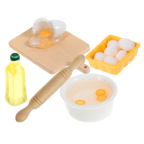 BRIGHTFUFU Miniatur Küchenwerkzeug Harz Detailreich Gestaltete Puppenhaus Küchendeko Dekoratives Mini Haus Accessoire für Kreatives für Fantasievolles Kochen von BRIGHTFUFU